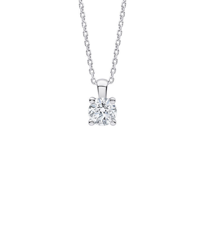 0.70ct Round Brilliant Cut Diamond Solitaire Pendant - Phillip Stoner The Jeweller