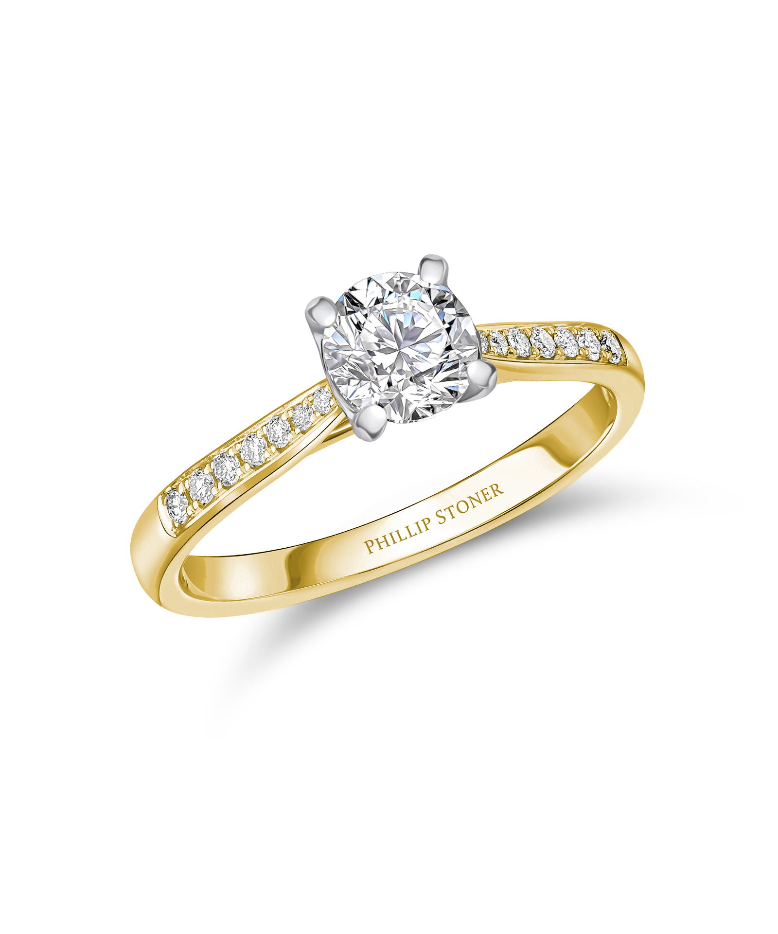 18ct Yellow Gold Pavé Set Diamond Engagement Ring