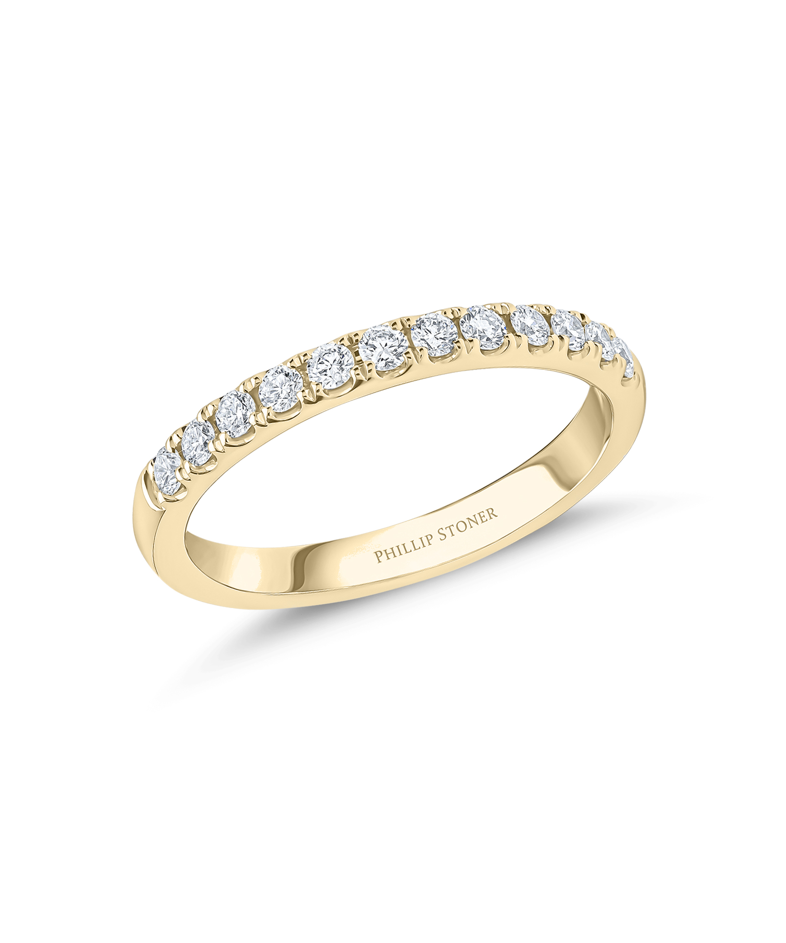 18ct Yellow Gold 0.33ct Scallop-Set Diamond Eternity Ring - Phillip Stoner The Jeweller