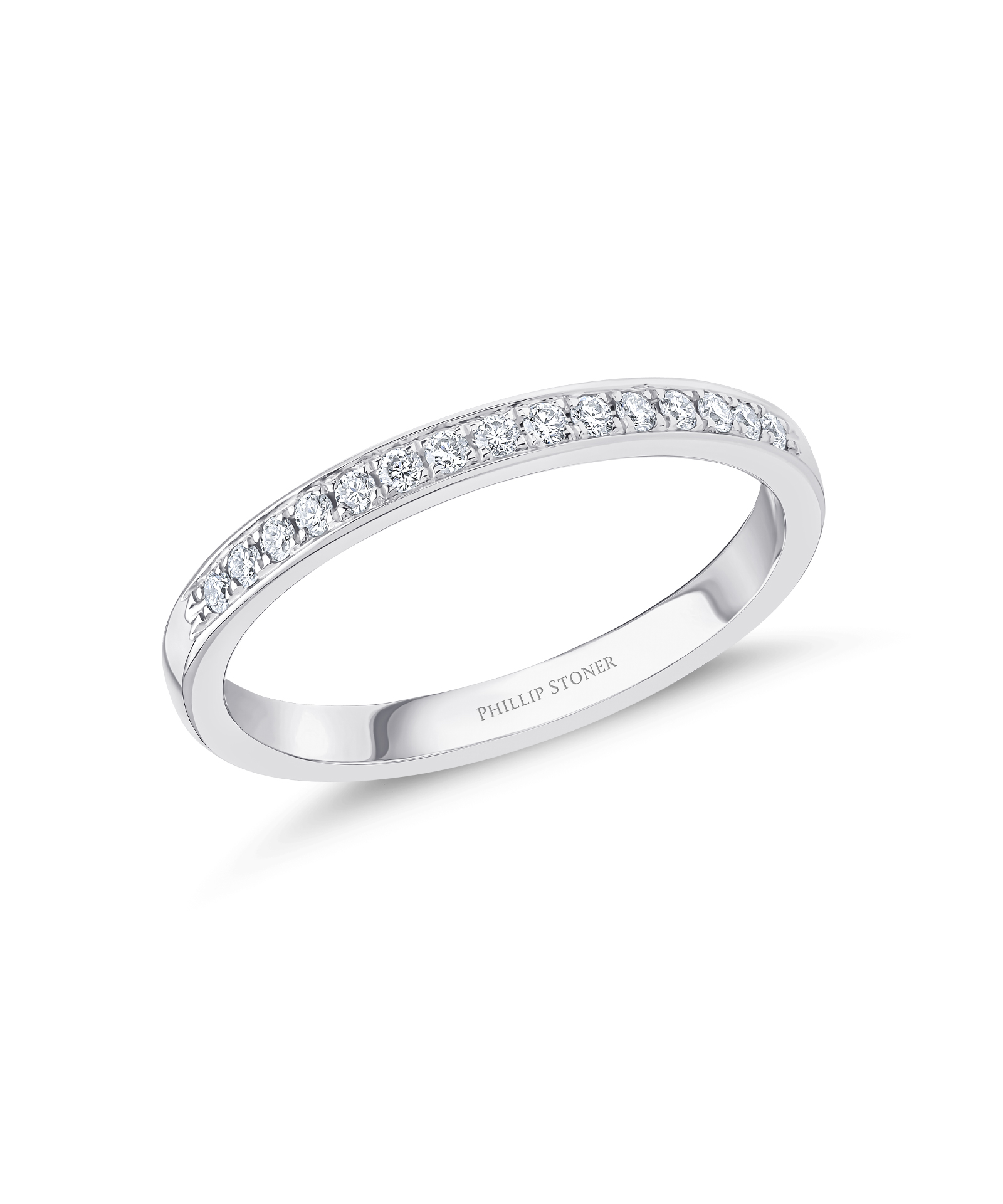 Platinum 0.15ct Pavé Set Diamond Wedding Ring