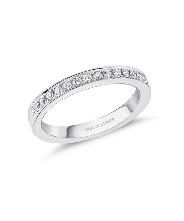 Platinum 0.24ct Pavé Set Diamond Wedding Ring - Phillip Stoner The Jeweller