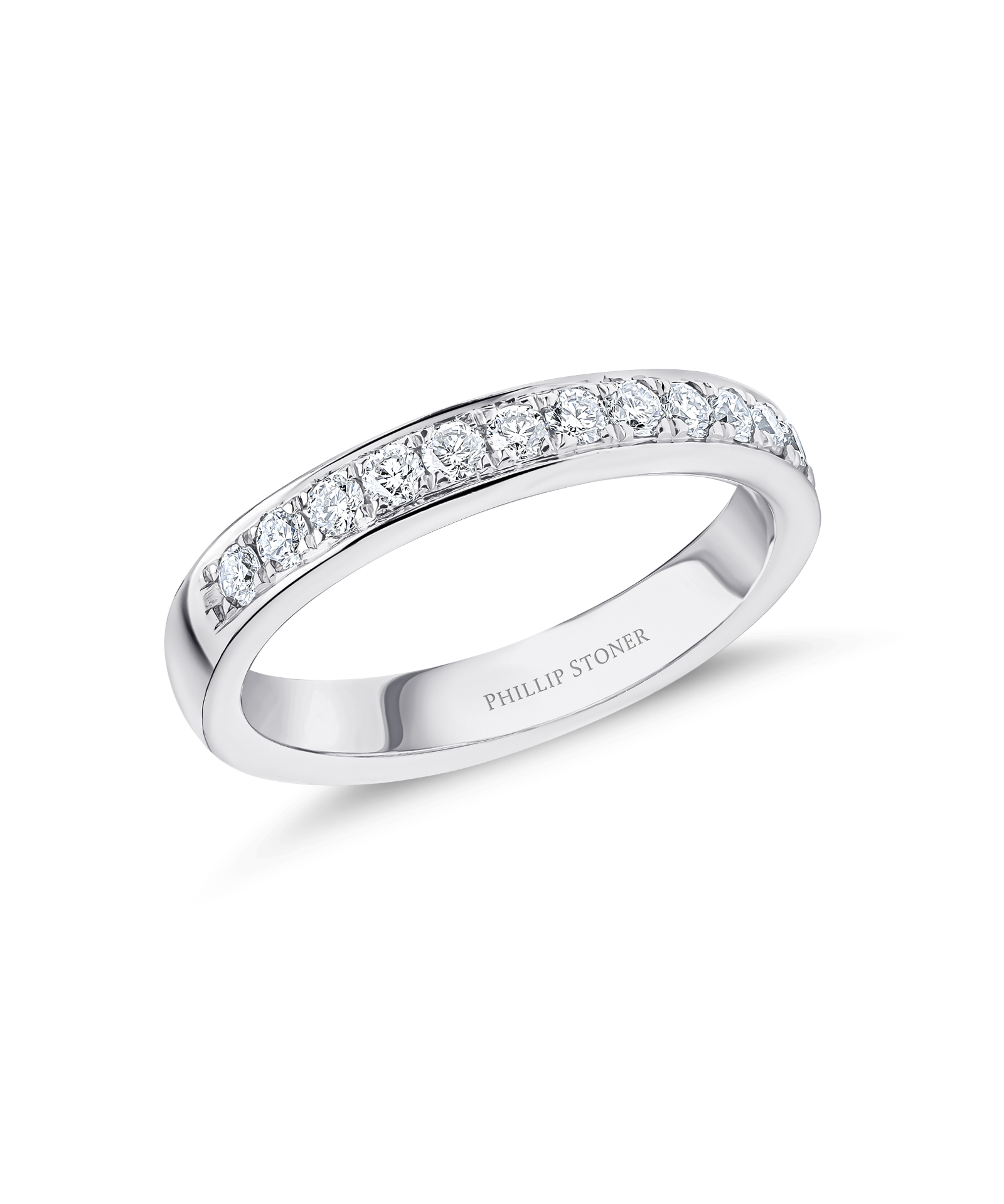 Platinum 0.43ct Pavé Set Diamond Wedding Ring