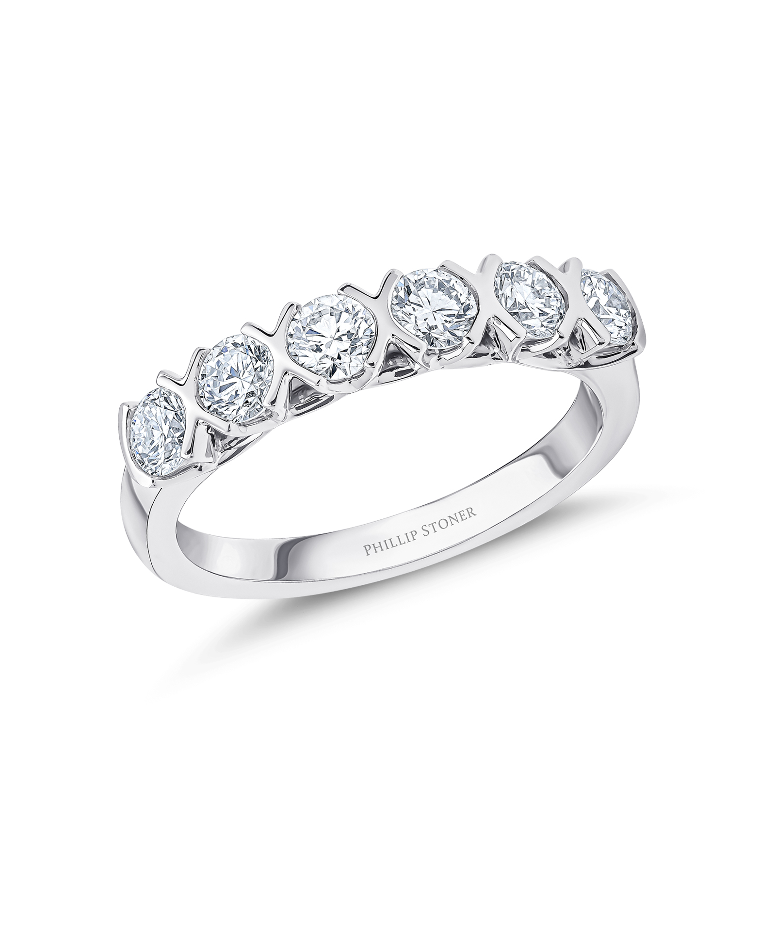 Platinum 0.96ct 6 Stone Diamond Eternity Ring - Phillip Stoner The Jeweller