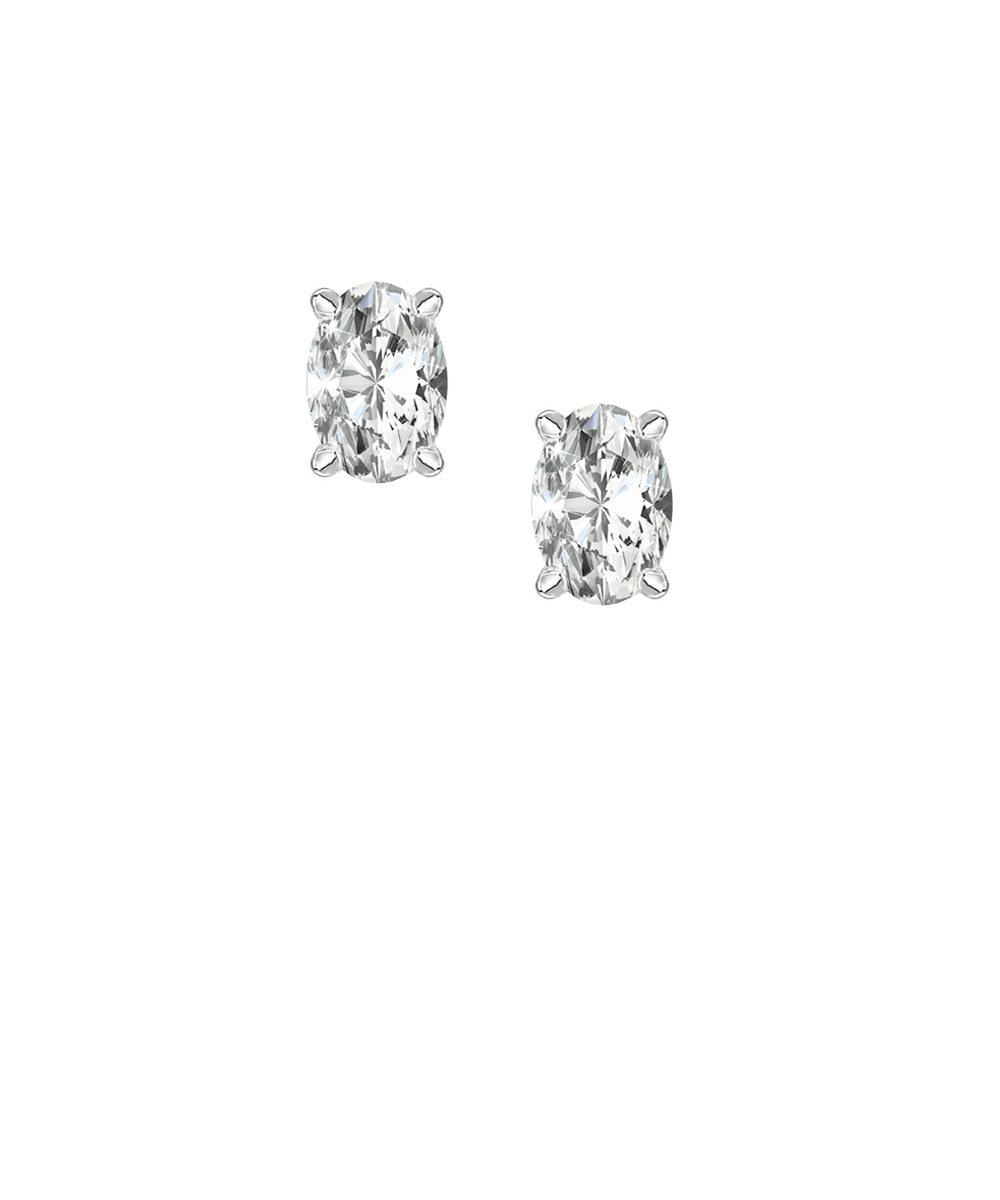 Oval Cut Diamond Stud Earrings - Phillip Stoner The Jeweller