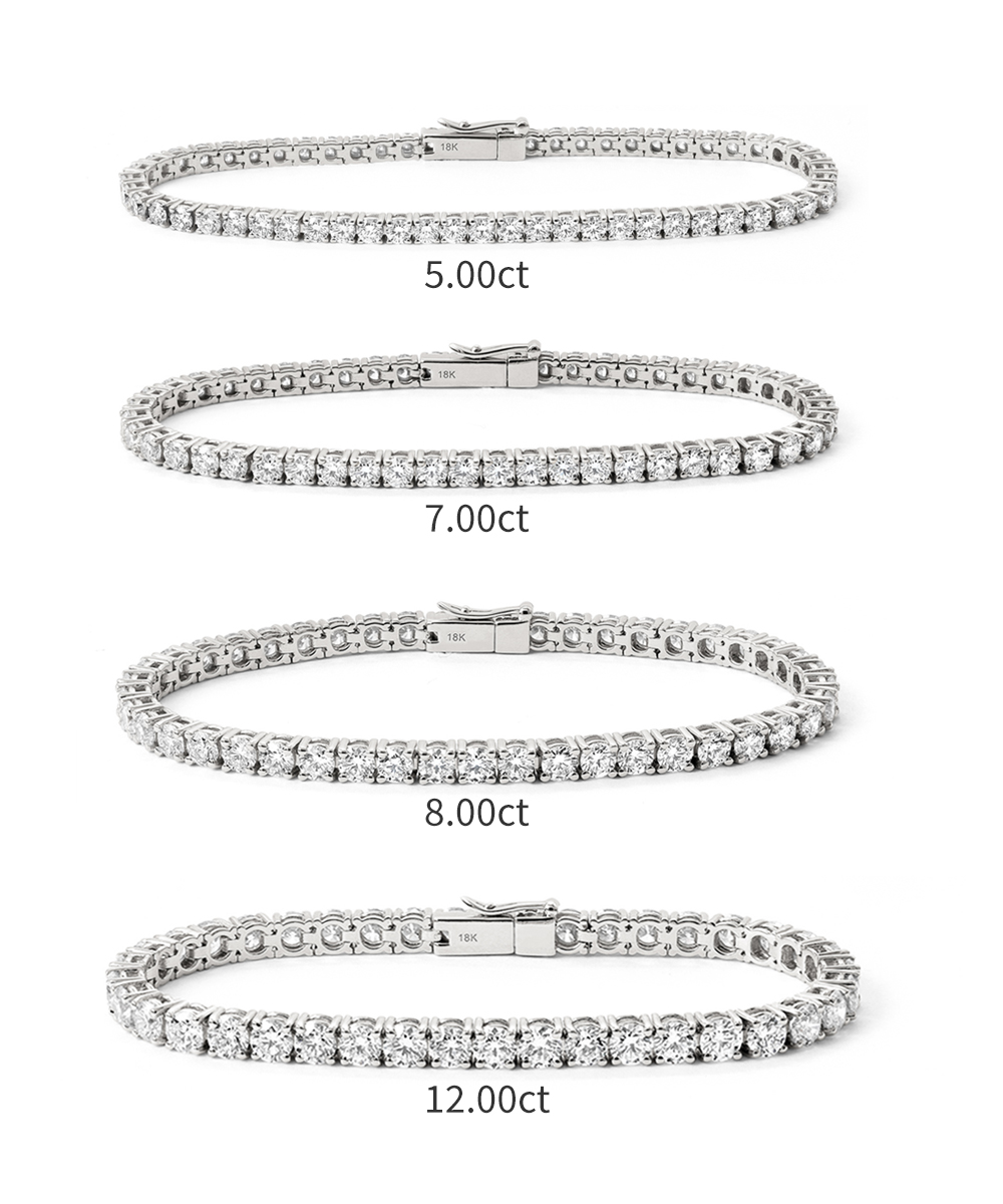 18ct White Gold Diamond Line Bracelets - Phillip Stoner the Jeweller