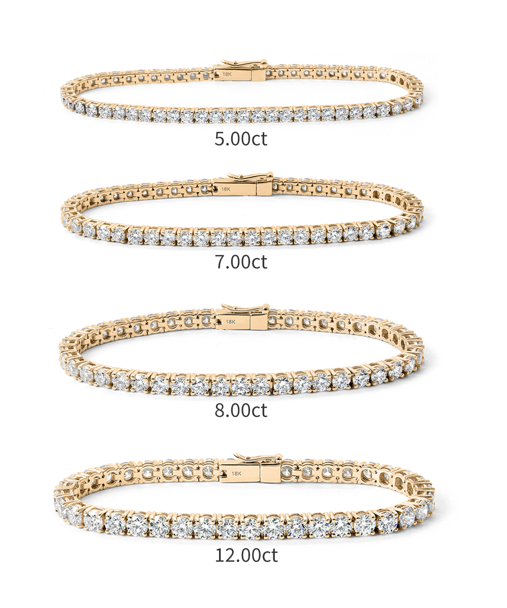 18ct Yellow Gold Diamond Line Bracelets - Phillip Stoner the Jeweller