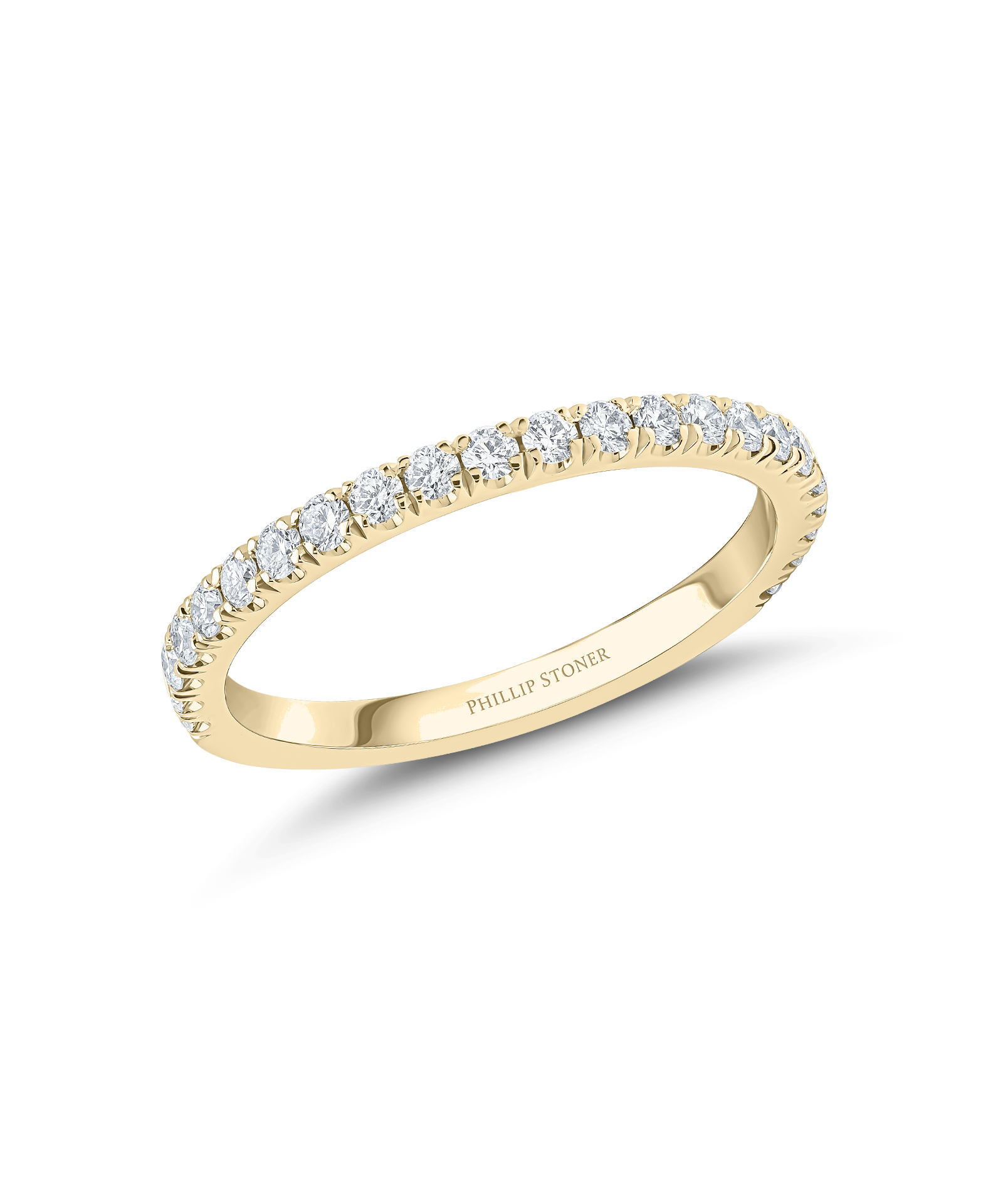 18ct Yellow Gold 0.40ct Oyster Diamond Set Wedding Band - Phillip Stoner The Jeweller