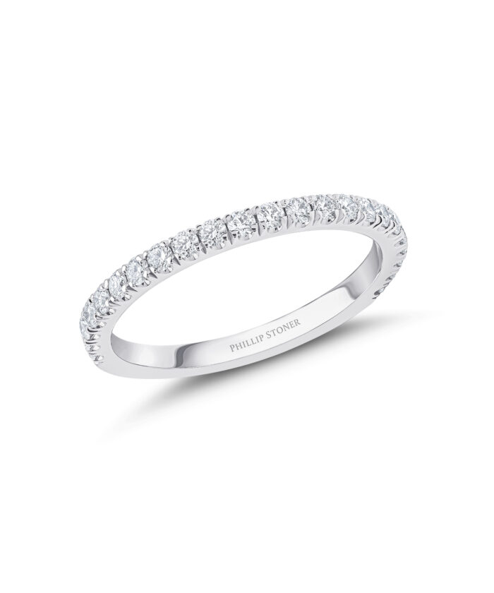 Platinum 0.40ct Oyster Diamond Set Wedding Band - Phillip Stoner The Jeweller