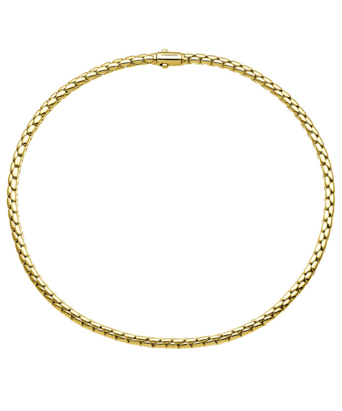 Chimento Yellow Gold Stretch Collar Necklace