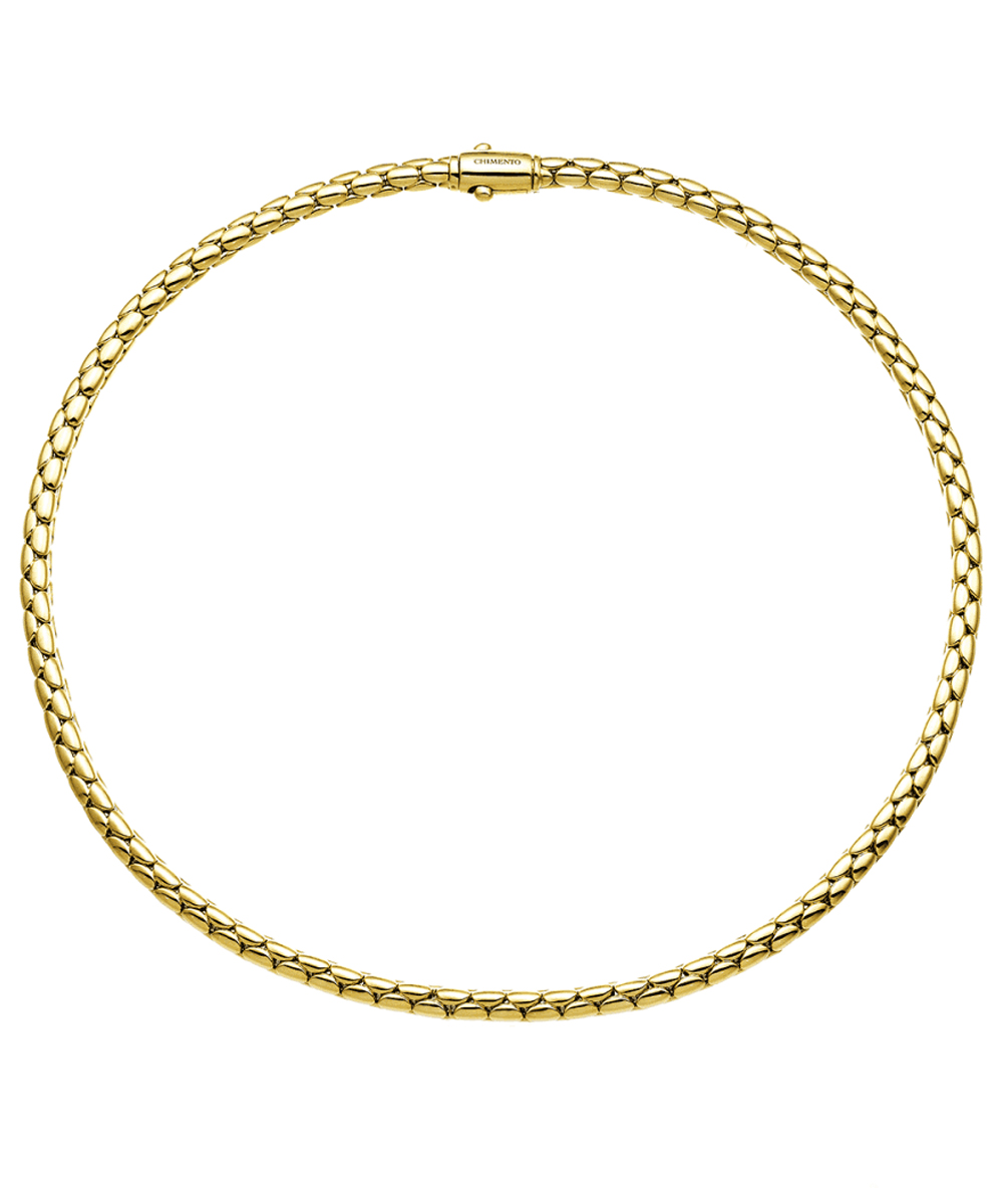 Chimento Yellow Gold Stretch Collar Necklace