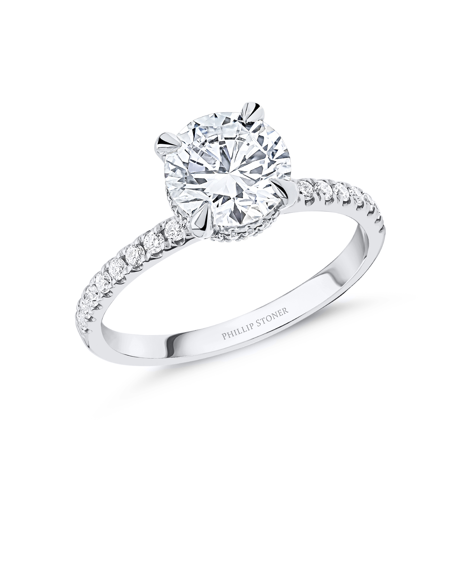 Platinum 1.5ct Round Brilliant Cut Lab Grown Diamond Set Engagement Ring