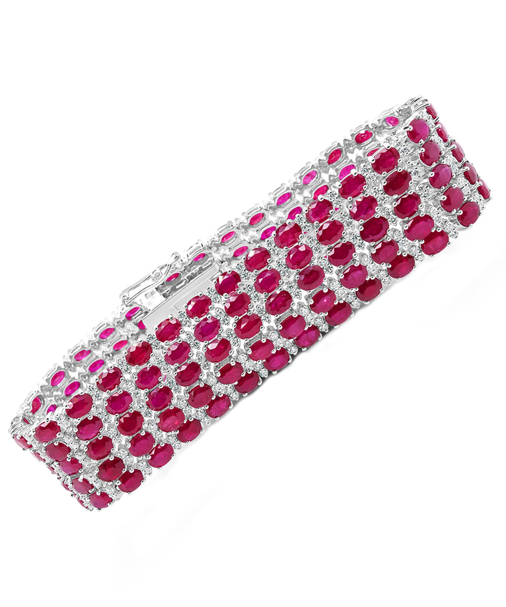 Ruby & Diamond 5 Row Statement Cuff