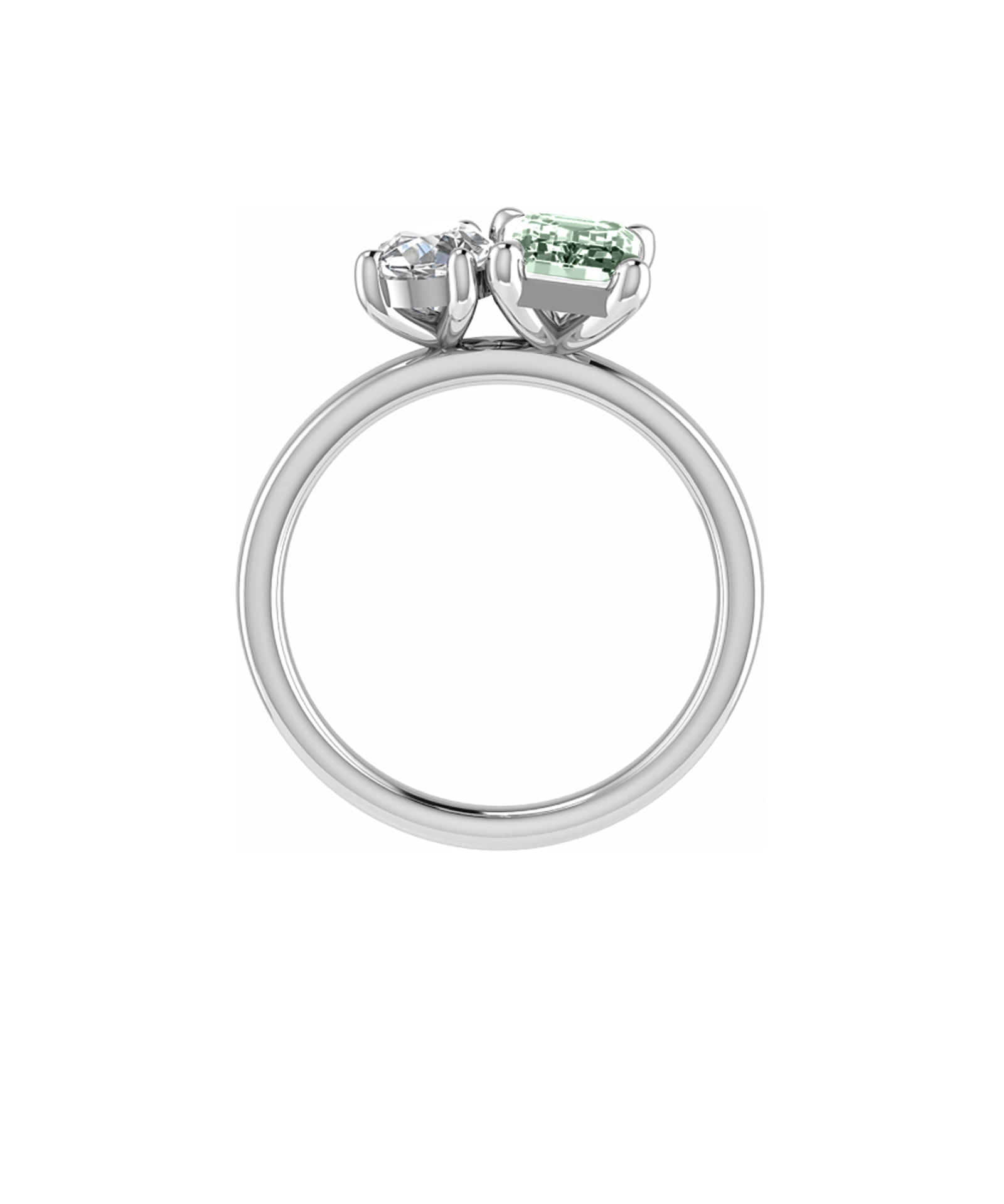 Platinum Toi Et Moi Lab Grown Diamond Ring